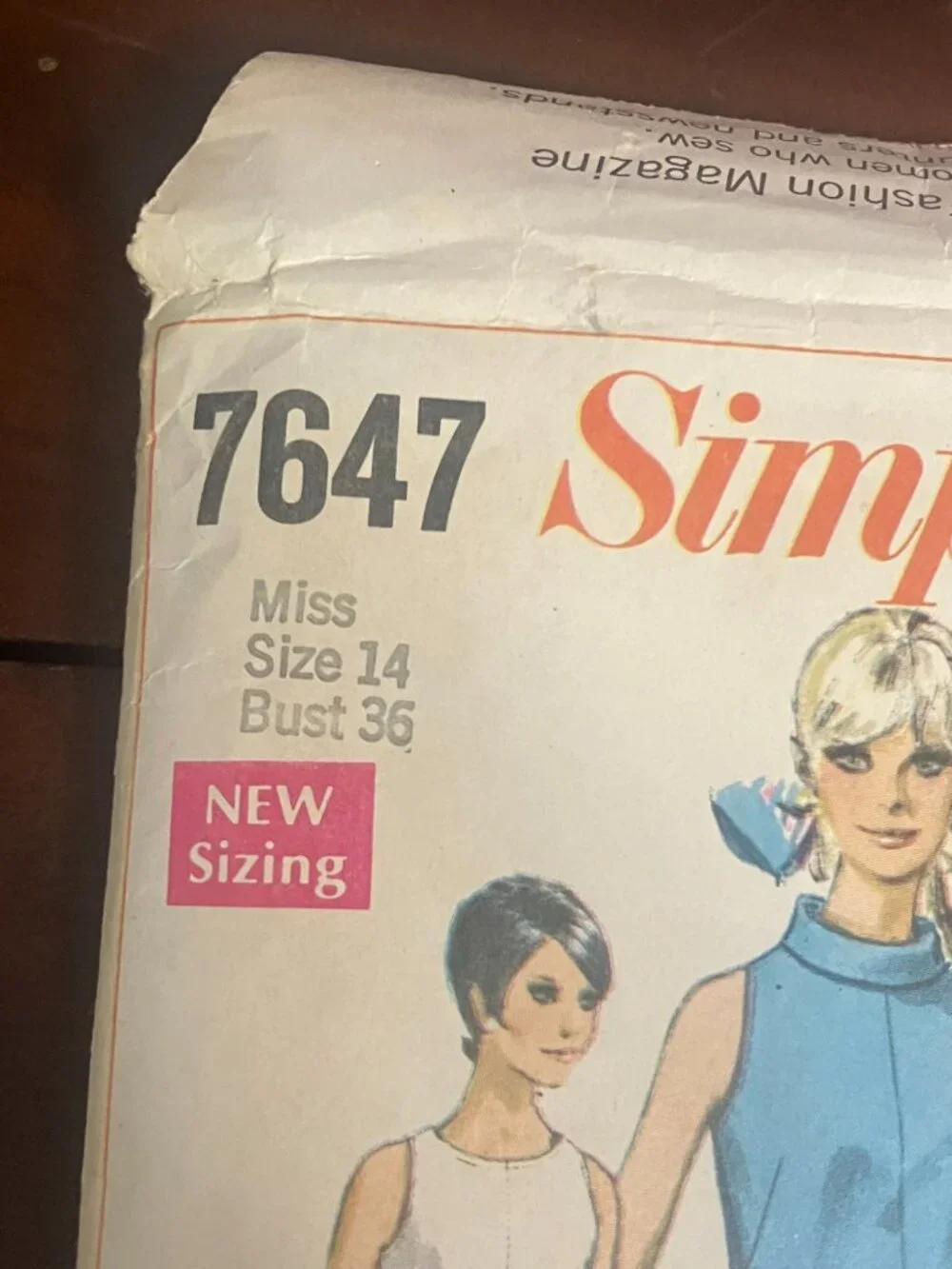 Vintage 1968 Simplicity 7647 Junior & Misses Jiffy Jumpsuit Sewing Pattern Size